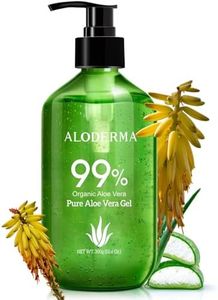 Aloderma 99% Organic Aloe Vera Gel, Bottled within 12 Hours of Harvest (300g, 313ml), No Sticky Residue - No Powder Concentrates or Water Added - Eco-Friendly