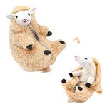 AGRIMONY Cute Shaved Sheep Stuffed Animals Kawaii Lamb Plush Toys Valentine's Day Mothers Day Christmas Birthday Easter Funny Gifts for Women Girls Boys Teens Small Goat Plushies Stuffed Sheep Decor