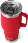 Yeti Rambler 30 oz Travel Mug, Stainless Steel, Vacuum Insulated with Stronghold Lid, Rescue Red