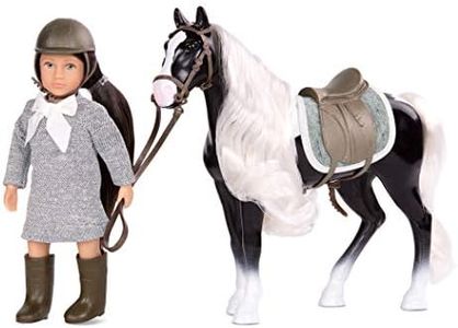 Lori – Mini Doll & Toy Horse – Small 6-Inch Doll & Gypsy Vanner Horse – Set with Clothes, Animal & Accessories – Playset for Kids – 3 Years + – Ansley & Arabel