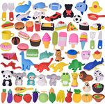 ArtioHipo 110PCS Pencil Erasers Japanese Puzzle Removable Animals Food Erasers Mini Kawaii for Kids Party Gifts School Games Prizes Classroom Rewards and Novelty Toys Cute Erasers Set(Random Designs)…