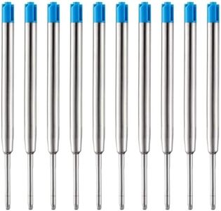 MengRan 3.9'' Ballpoint Pen Refills, 0.7 MM Medium Point, Parker Compatible Pen Refill, (Blue Ink,Pack of 10)