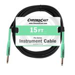 ChromaCast Surf Green 15-Feet Pro Series Instrument Cable, Straight (CC-PSCBLSS-15SGR)