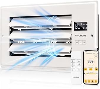 VIVOHOME Register Booster Fan - 6'' x 12'' Opening with Adjustable Louver - Smart Thermostat & 10-Speed WIFI App Control - AC Vent Fan for Floor, Ceiling, Wall - Quiet Operation (White)