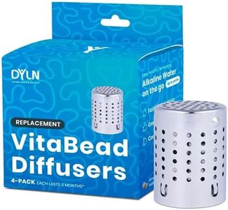 DYLN VitaBead Diffuser | Creates Hydrogen-Rich, pH 9+ Alkaline Antioxidant Water | Replacement for DYLN Bottle | Natural Mineral Ionized Hydrogen Generator for Delicious Tasting Water | 4-Pack