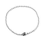 Silverly Skull 925 Sterling Silver Bracelet for Women Teenagers - Halloween Emo Gothic Jewellery for Women - Punk Stacker Ball Beaded Charm Bracelet - Adjustable Stretch Skeleton Bead Bracelet