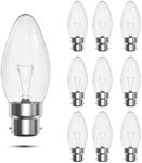 Luxvista Clear Candle Bulbs Bayonet