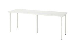 Ikea LINNMON/ADILS Fibreboard Acrylic Table 200x60 cm (78 3/4x23 5/8") (White)