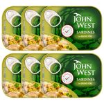 John West Skinless & Boneless Sardines in Olive Oil (95g) - Pack of 6