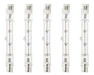 Anyray (5-Pack) 120v 100w 100 Watt J Type De T3 78mm Halogen Bulbs 3 1/8'' inch