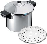 Kuhn Rikon DUROMATIC® Pressure Cooker 8.75” 6.3 qt family of 4 with side handles to save space