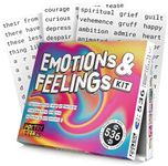 Poetry Tiles - 536 Emotion and Feeling Word Magnets for Refrigerator Stories and Poems - Fun Magnetic Word Tiles for Joy, Happiness, and Self Expression for Adults and Kids