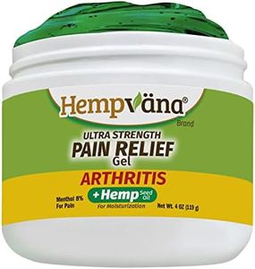 Hempvana Arthritis Pain Relief Gel, Ultra-Strength for Arthritis in Muscles & Joints. Enriched with Hemp Seed Oil, AS-SEEN-ON-TV. Non-Greasy. Targeted Long-Lasting Arthritis Relief. Works Fast, 4 Oz.