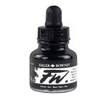 Daler-Rowney FW Acrylic Ink Bottle Black - Versatile Acrylic Drawing Ink for Artists and Students - Permanent Calligraphy Ink - Archival Ink for Illustrating and More