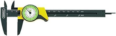 General Tools 142 Plastic Dial Caliper, 0-6" Range, .01" & 1/64"