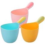 3pcs baby water scoop shampoo ladle bathing water ladles bath dipper water scoop ladle shampoo rinse cup hair bath rinse cup bath spoon take a bath shampoo spoon plastic child