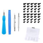 Ring Screwdriver Kit, 4pcs Double-Ended Ring Screwdriver Tools and 40pcs Doorbell Screws Ring Screwdriver Replacement for Video Doorbell Battery Change(Blue)