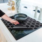 HomeMakers Kitchen Induction Hob Protector Mat | Large 61x53 cm (Magnetic) | Cooktop Scratch Protector for Induction Hob | Heat Resistant Stove Cover | BPA Free | Multifunctional Silicone Mat