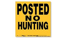 Voss Signs Yellow Polyethylene Posted No Hunting Signs (25 pack)