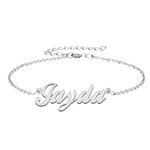 Jayda Custom Name Bracelet for Women Engraved Charm Bracelet Anklet with Any Name Mom Gift