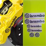 R&G Brembo Decal Combo Package for 6 Piston & 4 Piston & Brembo Logos Brake Caliper Decal Sticker High Temp Set of 6 Decals (Black)