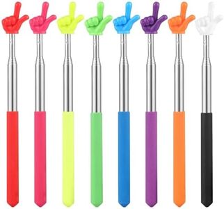 Lonxio 8 Pcs Pointer Finger Stick, Multipurpose Teacher Pointer Stick, Extendable Classroom Pointer and Finger Pointer Stick for School Presentations & Interactive Learning