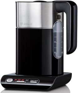 Bosch TWK8613P Wireless Kettle Automatic Shut-Off, Overheating Protection, Temperature Selection, Keep Warm Function, 1.5 L, 2400 W, Black