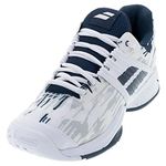 Babolat Propulse Fury AC Men's Tennis Shoe (White/Blue) (us_Footwear_Size_System, Adult, Men, Numeric, Medium, Numeric_8_Point_5)