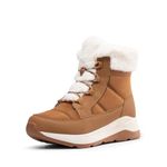 DREAM PAIRS Women's Winter Snow Boots, Faux Fur Waterproof Ankle Booties, Ladies Comfortable Short Boots Outdoor,Size 8,Chestnut,SDSB2208W