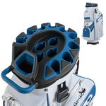 Tangkula Golf Cart Bag, 14 Way Full-Length Dividers with 6 Molded Lock Top Club Bag, Lightweight Golf Club Bag with 11 Pockets, Cooler Bag, Padded Strap, Handles & Rain Hood (Navy)