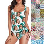 Personalised Custom Face Bathing Suits Woman,Personalised Swimming Suits for Women Customized, Funny Personalised Gifts with Photo Picture for Lover