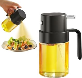 YARRAMATE Mini Bottle Oil Sprayer for Cooking, 6.8 OZ/ 200 ML Aesthetic Oil Spray Bottle for Kitchen, Food-grade Olive Oil Sprayer, Portable Oil Mister for Air Fryer, Kitchen, BBQ and Camping (Black)