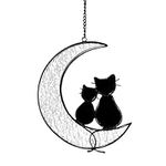 JIABEI Black Cat on Moon Stained Gl