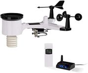 Waldbeck Halley Professional Weather Station - 6-in-1 Weather Measurements, Indoor and Outdoor, WiFi, Information on Wind, Rain & Air Pressure, White