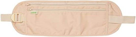 Korjo Polycotton Money Belt, 2 Zippered Compartments, for Travel