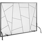 VEVOR Fireplace Screen Single Panel, Sturdy Iron Mesh Fireplace Screen, 906(L) x720(H) MM Spark Guard Cover, Simple Installation, Free Standing Fire Fence Grate for Living Room Home Decor Modern