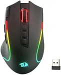 Redragon M612 PRO RGB Gaming Mouse, 8000 DPI Wired/Wireless Optical Gamer Mouse with 9 Programmable Buttons & 7 Backlit Modes, BT & 2.4G Wireless, Software Supports DIY Keybinds Rapid Fire Button