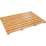 Bargain House - Rectangular Wooden Bath Mat, Bamboo Bath Mat, Bath Mats For Bathroom, Outdoor Shower & Spa, 53L x 33W x 2.4cm Anti Slip Rubber Feet Duck Board Wooden Shower mats Multipurpose
