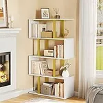 YITAHOME 5-Tier Bookshelf, S-Shaped