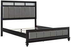 Coaster Home Furnishings 200891Q Panel Bed, Queen, Grey/Black