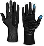 KastKing Grip Logic Full Finger Compression Glove Liners,Micro-Seam Construction,Touch Screen Fishing Gloves for Men & Women,4-Way Stretch Lightweight Winter Gloves for Outdoor Activities,Black,L