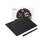 Wacom Intuos Bluetooth CTL-6100/K0-CX Digital Graphics Pen Tablet for Drawing (Black) Medium (10.4-inch x 7.8-inch) | Battery Free Pen with 4096 Pressure | Compatible with Windows, Mac & Android