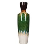 TERESA'S COLLECTIONS 20 inch Large Green Floor Vase for Home Decor,Tall Ceramic Decorative Vase for Living Room,Rustic Vase for Bedroom,Entryway,Mantel,Fireplace,Ideal Housewarming Gifts for Mom Decor