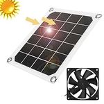 10W 12V Solar Exhaust Fan Ventilation Fan Exhaust Fan for Poultry House Greenhouse, Solar Powered Attic Ventilator Gable Roof Vent Fan