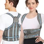 Potensgo Posture Corrector for Women and Men, Adjustable Back Brace & Straightener for Scoliosis - Hunchback Correction - Back Pain/Spine Corrector/Back Support and Posture Trainer (Small)