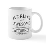 CafePress World's Most Awesome Attorney Mug 11 oz (325 ml) Ceramic Coffee Mug