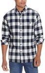 Weatherproof Vintage Men’s Flannel Shirt, Regular Fit Cotton Plaid, Classic Collared Neck Long Sleeve Flannel Shirt for Men, Black X-Large