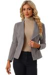 Allegra K Women's Faux Suede Jacket Open Front Lapel Draped Outwear Cardigan Gray X-Small