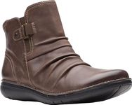 Clarks Women's Un Loop Top Ankle Boot, Dark Brown, 8