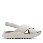 Clarks Women's Dashlite Wish Sandal, Off White Combi, 8 UK